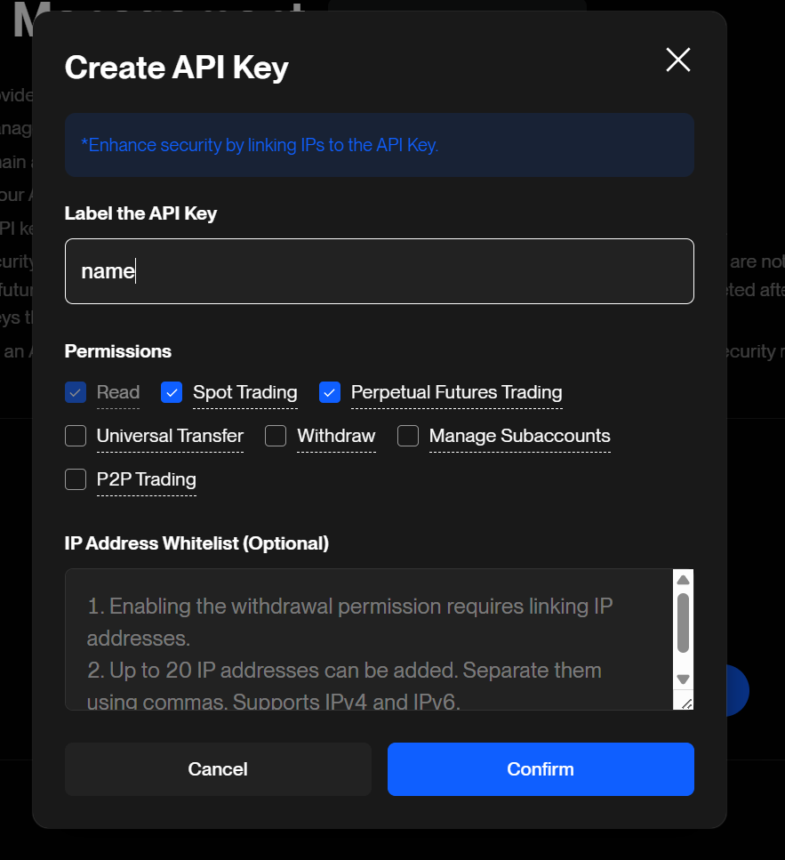 BingX Create API Key